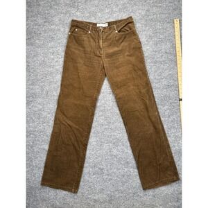 Sergio Tacchini Vintage Brown Corduroy Pants Men 30 Straight Leg Cotton Trousers
